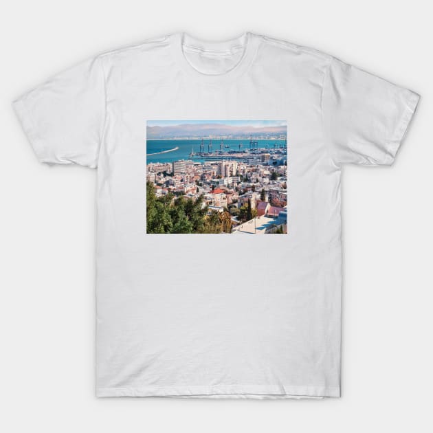 Israel, Haifa. Cityscape T-Shirt by UltraQuirky